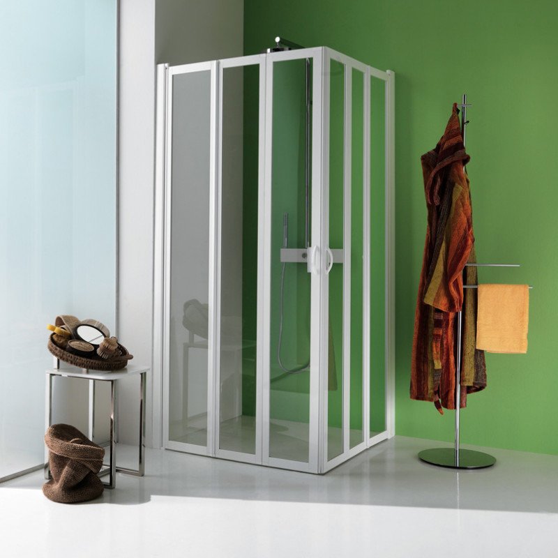 Mampara de ducha plegable - B2660 - SAMO - de esquina / de vidrio templado  / vidrio transparente