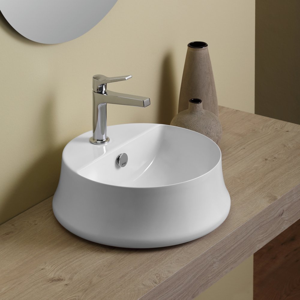 Lavabo alto da appoggio lavandino tondo 42 cm SH10 Sharp Simas