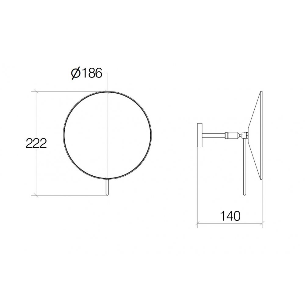 Specchio ingranditore tondo da parete Lineabeta Mevedo 3x - 5x - 8x