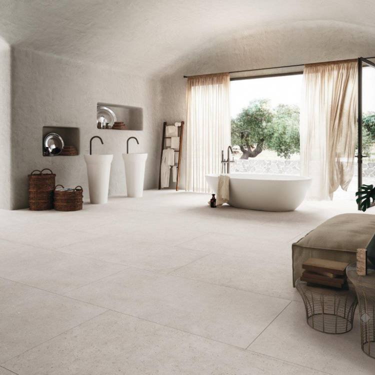 Cemento Rasato Casalgrande Padana, Gres Bianco 30x60 effetto cemento