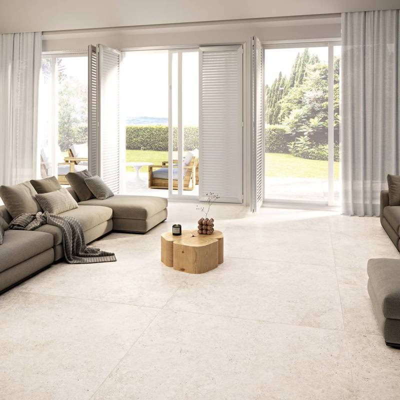 Marmo travertino crosscut beige lastra 6 mm - Piastrelle di