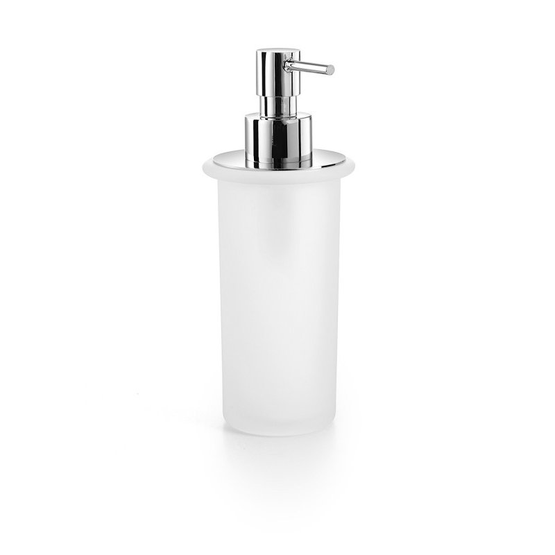 Accessori bagno - Dispenser dosa sapone ceramica bianca ottone cromato