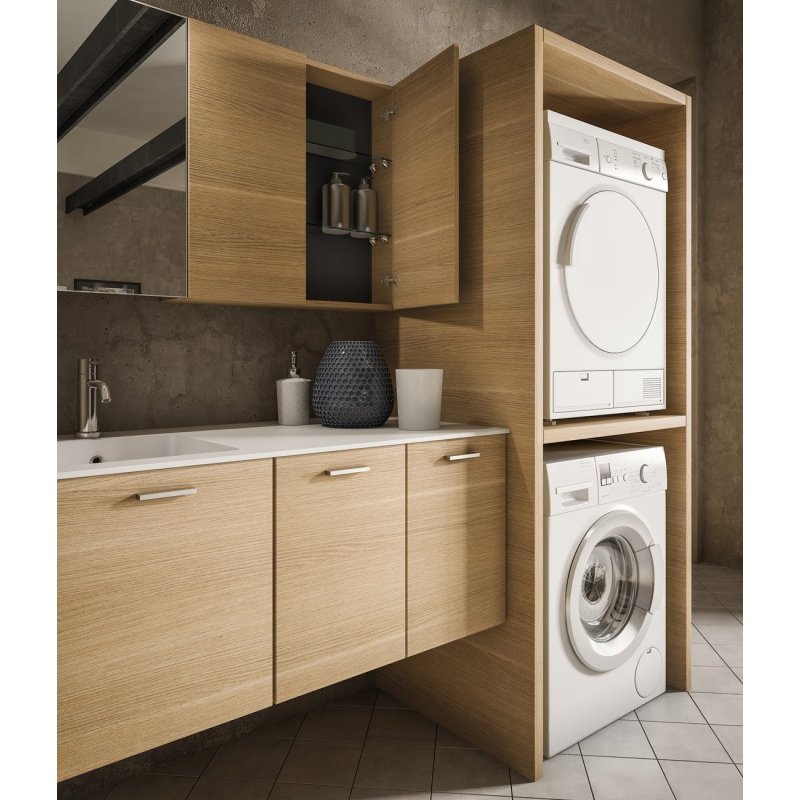 Muebles de lavandería, con compartimiento oculto para lavadora y secadora